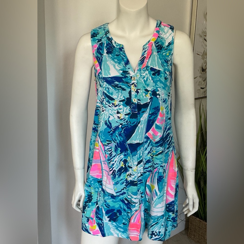 Lilly Pulitzer Blue and Pink Mini Dress